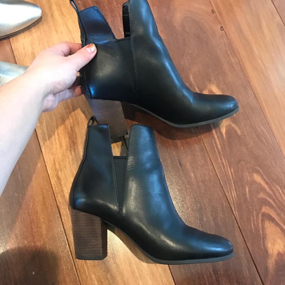 Cole Haan black leather booties